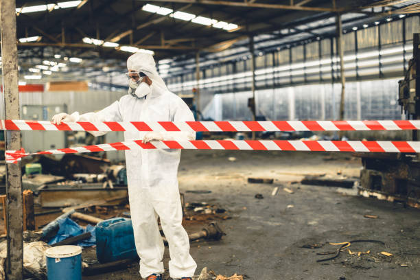 Professional Biohazard technician working in Salter Path, NC